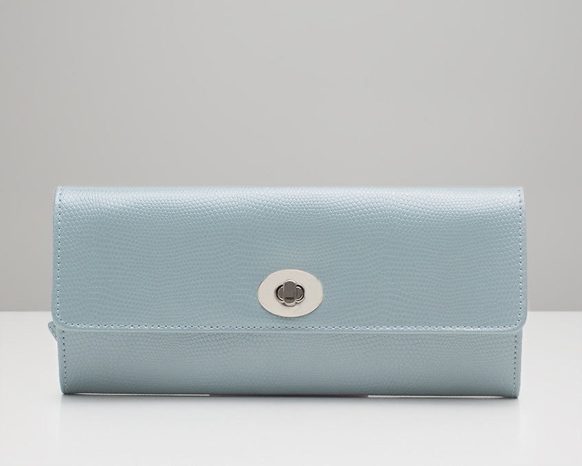 WOLF London Ice Blue Lizard Jewellery Roll 315324