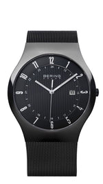 Bering Solar Collection Black Stainless Steel  Mens Quartz Watch 14640-222