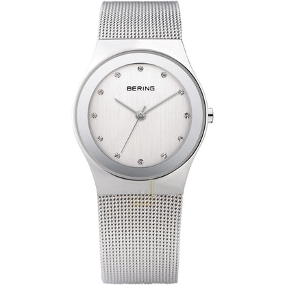 Bering Classic Collection Silver Dial Stainless Steel Womens Quartz Watch 12934-000