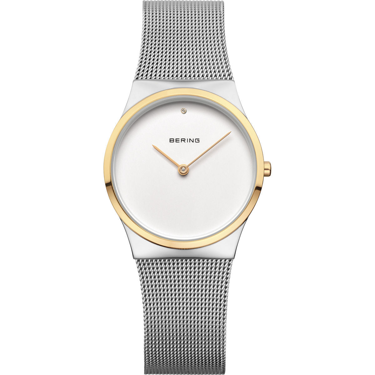 Bering Classic Collection White Dial Two Tone Womens Quartz Watch 12130-014