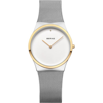 Bering Classic Collection White Dial Two Tone Womens Quartz Watch 12130-014