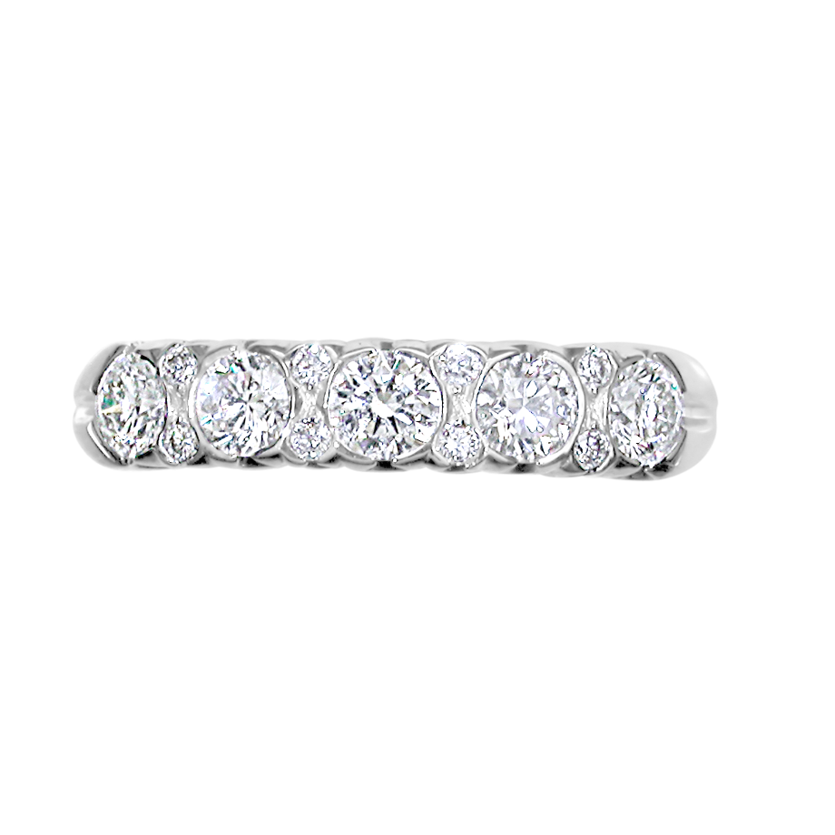 18ct White Gold Diamond Set Half Eternity Ring