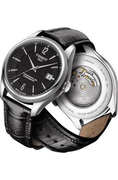 Tissot Ballade Black Dial Stainless Steel Powermatic 80 COSC Chronometer Mens Watch T1084081605700