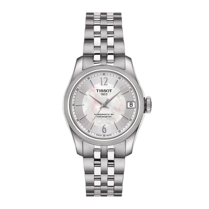 Tissot Ballade Lady Mother of Pearl Dial Stainless Steel Powermatic 80 COSC Chronometer Womens Watch T1082081111700