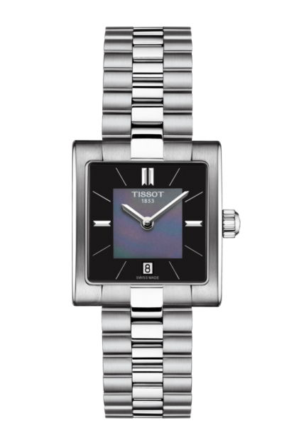 Tissot T02 Black Mother of Pearl Dial Stainless Steel Womens Quartz Watch T0903101112101