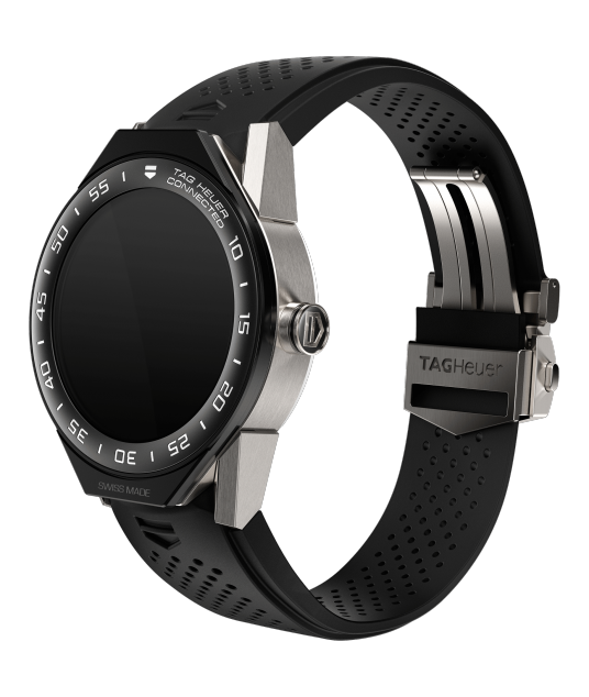 TAG Heuer Connected Modular 45 Titanium Black Rubber with Black Ceramic Bezel Smart Watch SBF8A8001.11FT6076