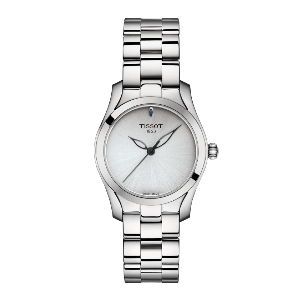 Tissot T-Wave II Silver Dial Stainless Steel Womens Quartz Watch T1122101103100