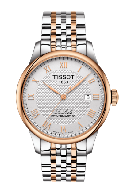 Tissot Le Locle Silver Dial Two Tone Powermatic 80 Mens Watch T0064072203300