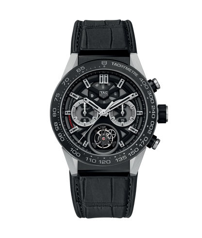 TAG Heuer Carrera Calibre HEUER 02T Automatic Titanium Mens Tourbillon Chronograph Watch CAR5A8Y.FC6377