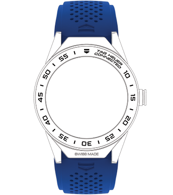 TAG Heuer Connected Modular 45 Electric Blue Rubber Strap 1FT6118