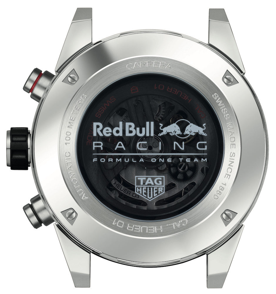 TAG Heuer Carrera Calibre HEUER 01 Red Bull Racing Special Edition Automatic Stainless Steel Mens Chronograph Watch CAR2A1K.BA0703