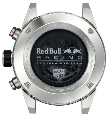 TAG Heuer Carrera Calibre HEUER 01 Red Bull Racing Special Edition Automatic Stainless Steel Mens Chronograph Watch CAR2A1K.BA0703