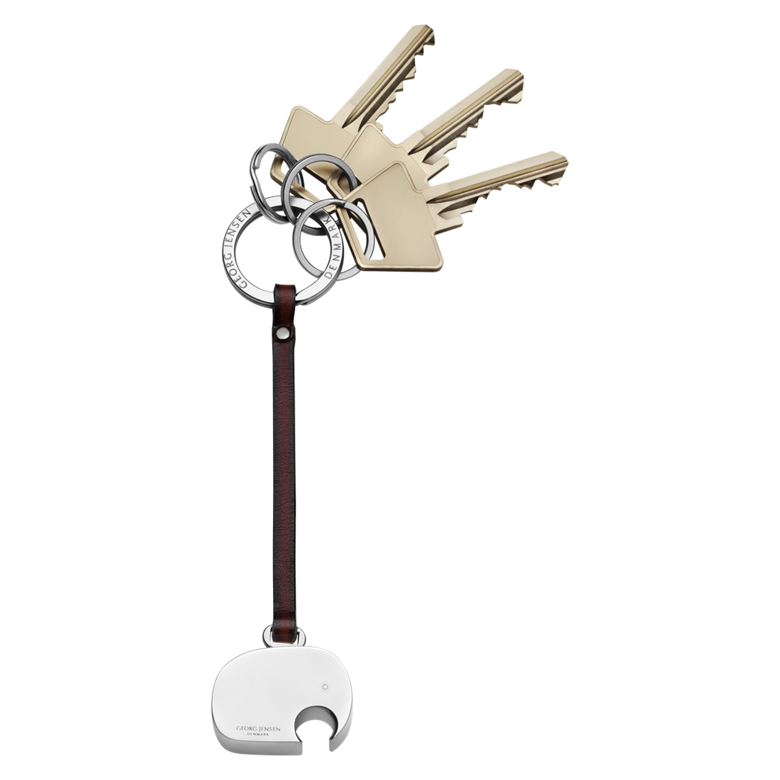 Georg Jensen Living Aluminium ELEPHANT Keyring 3584888