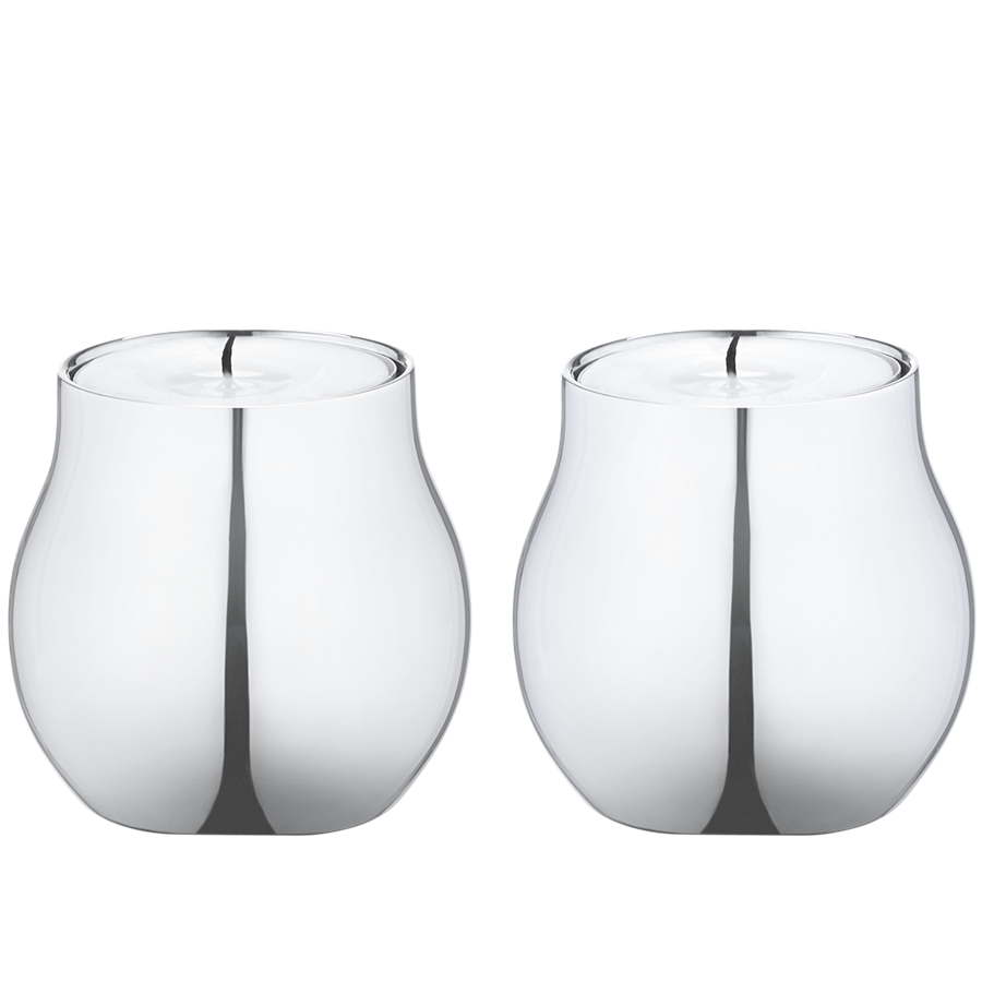 Georg Jensen Living Stainless Steel CAFU Tealight Holders (Pair) 3586340