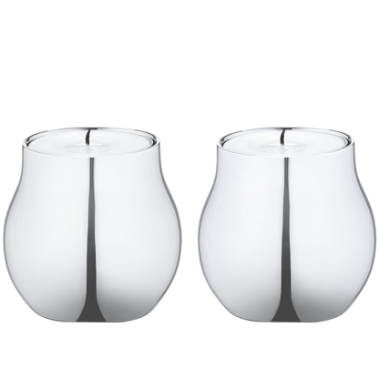 Georg Jensen Living Stainless Steel CAFU Tealight Holders (Pair) 3586340
