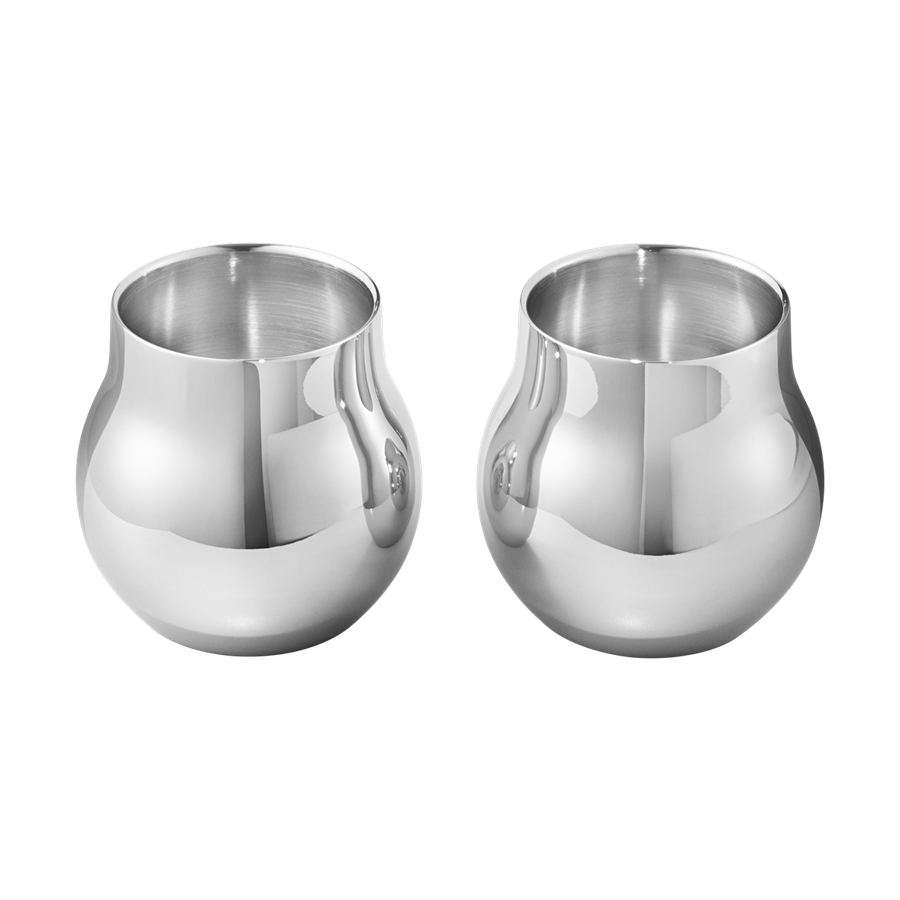 Georg Jensen Living Stainless Steel CAFU Tealight Holders (Pair) 3586340