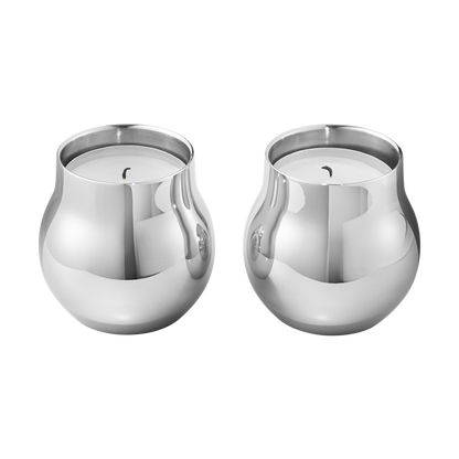 Georg Jensen Living Stainless Steel CAFU Tealight Holders (Pair) 3586340