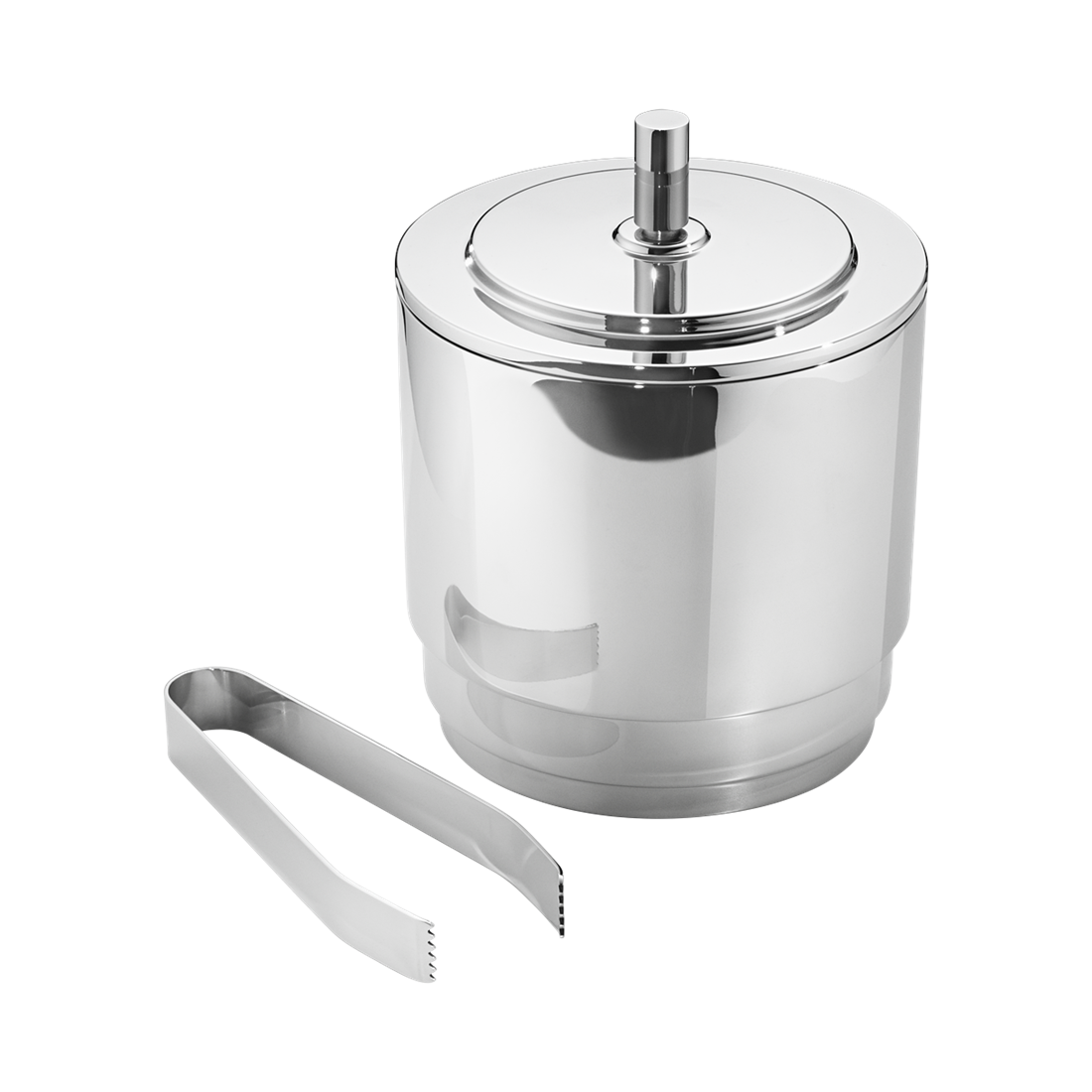 Georg Jensen Living Stainless Steel MANHATTAN Ice Bucket with Tongs 3586086