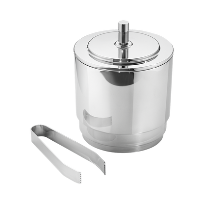 Georg Jensen Living Stainless Steel MANHATTAN Ice Bucket with Tongs 3586086
