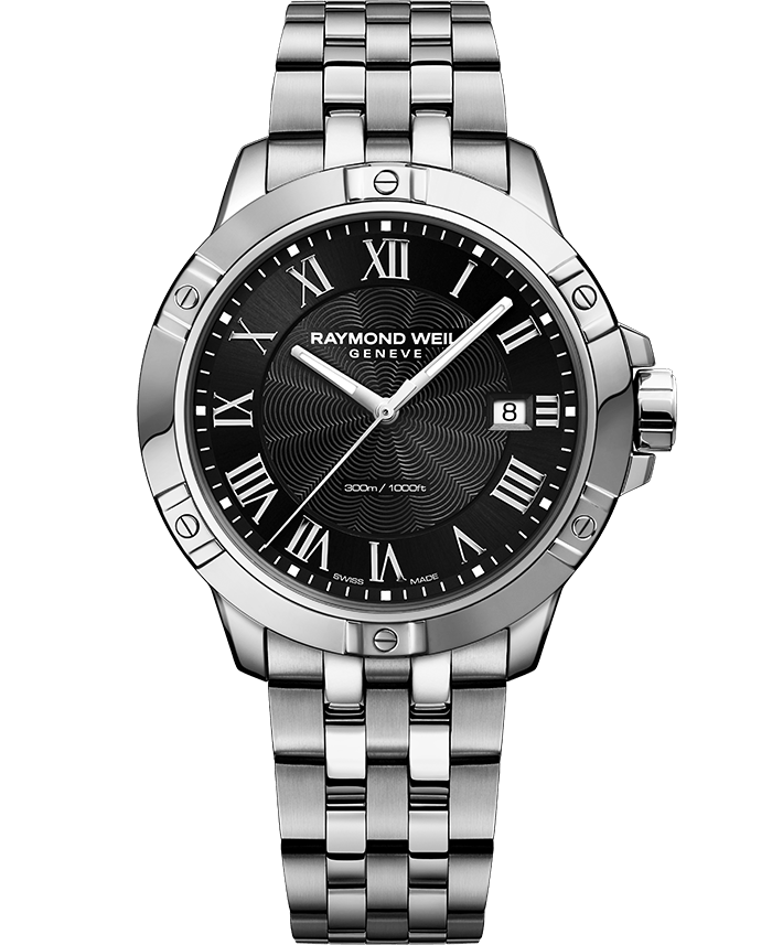 Raymond Weil Tango Black Dial Stainless Steel Mens Quartz Watch 8160-ST-00208