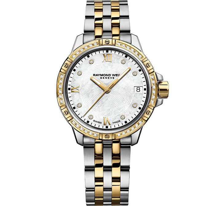 Raymond Weil Tango Mother of Pearl Dial Diamond Set Two Tone Womens Quartz Watch 5960-SPS-00995