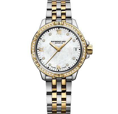 Raymond Weil Tango Mother of Pearl Dial Diamond Set Two Tone Womens Quartz Watch 5960-SPS-00995