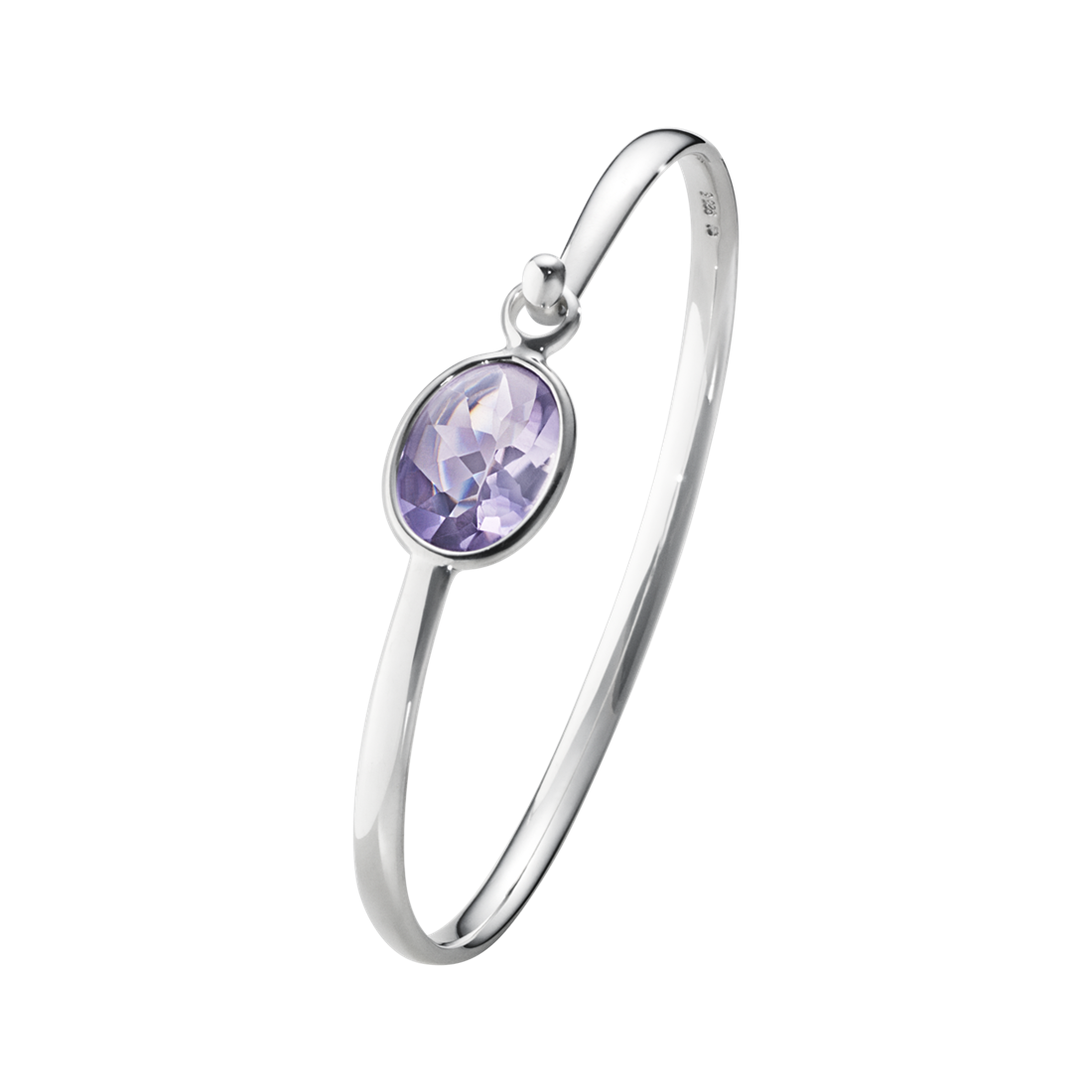 Georg Jensen SAVANNAH Sterling Silver & Amethyst Bangle 10007223