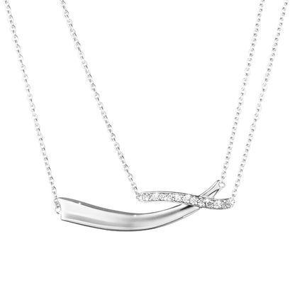 Georg Jensen Sterling Silver & Diamond MARCIA Pendant Necklace 3536430