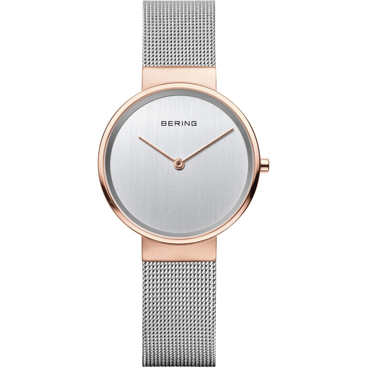 Bering Classic Collection Silver Dial Two Tone Womens Quartz Watch 14531-060