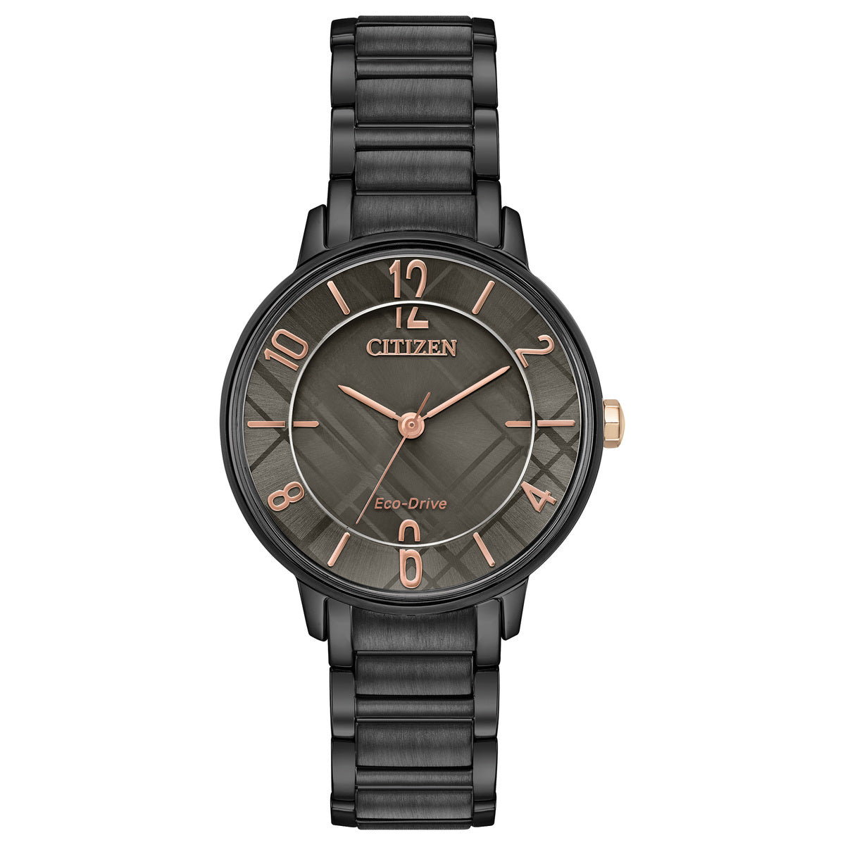 Citizen Eco-Drive Silhouette Grey & Rose Dial Womens Watch EM0528-82H