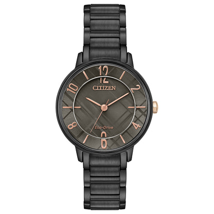 Citizen Eco-Drive Silhouette Grey & Rose Dial Womens Watch EM0528-82H