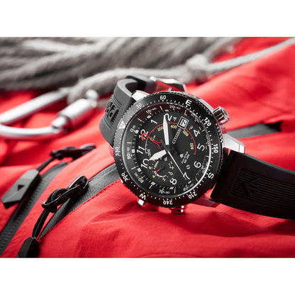 Citizen Eco-Drive Promaster Altichron Black Dial Stainless Steel Mens Watch BN4044-15E