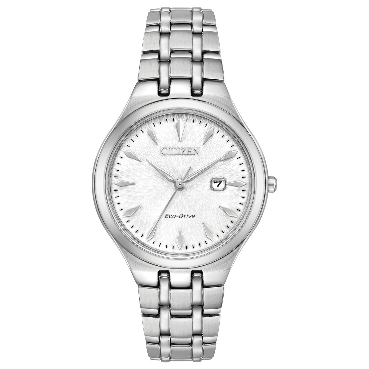 Citizen Eco-Drive Corso White Dial Stainless Steel Womens Watch EW2490-55A