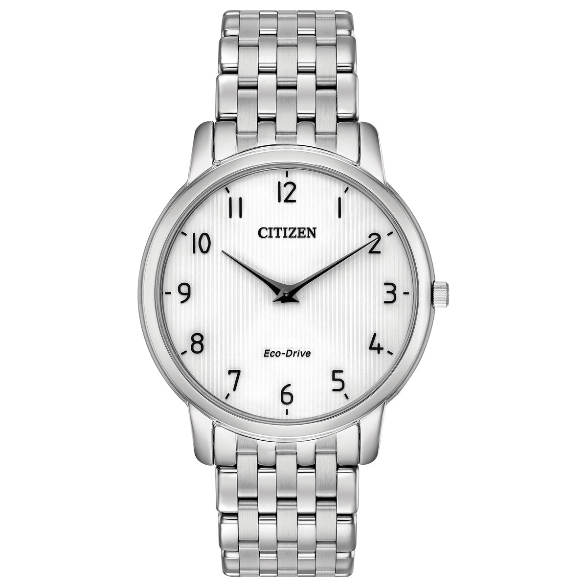 Citizen Eco-Drive Stiletto White Dial Stainless Steel Mens Watch AR1130-81A