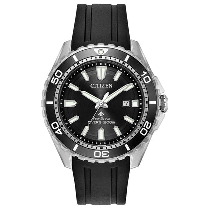 Citizen Eco-Drive Promaster Diver Black Dial Stainless Steel Mens Watch BN0190-07E