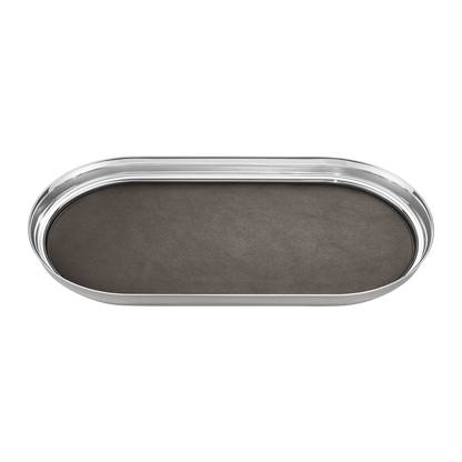 Georg Jensen Living Stainless Steel MANHATTAN Tray With Leather 3586081