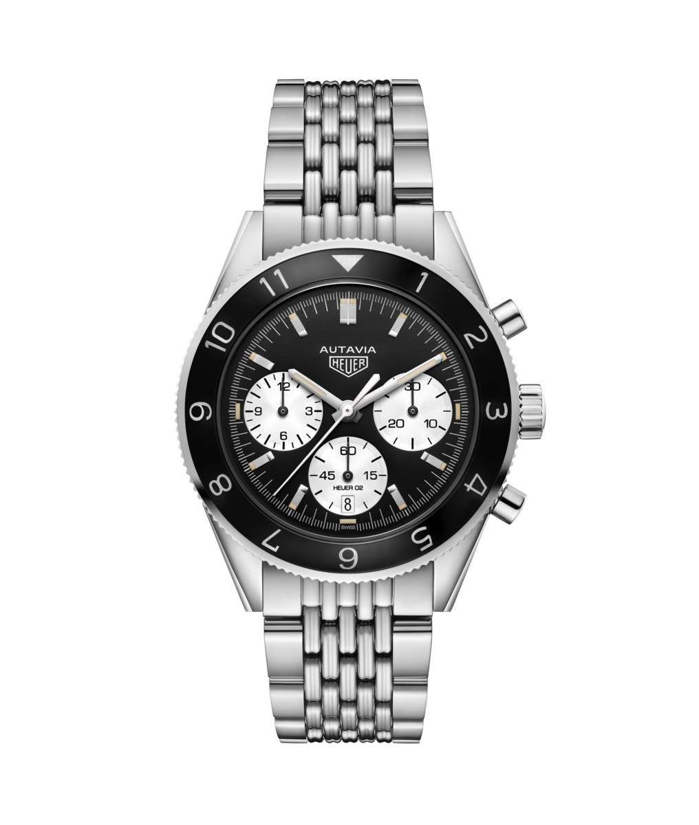 TAG Heuer Heritage Autavia Heuer 02 Automatic Stainless Steel Mens Chronograph Watch CBE2110.BA0687