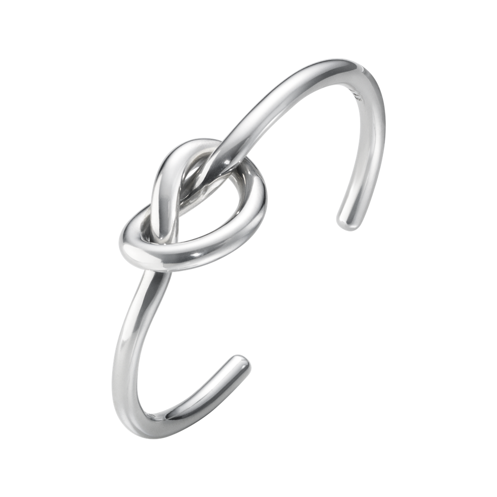 Georg Jensen LOVE KNOT Sterling Silver Bangle (Large) 10003036