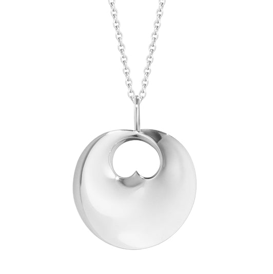 Georg Jensen HIDDEN HEART Sterling Silver Pendant Necklace (small) 3415097