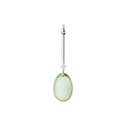 Georg Jensen DEW DROP Sterling Silver Prasiolite & Diamond Pendant Necklace 3536408