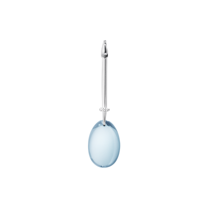 Georg Jensen DEW DROP Sterling Silver Blue Topaz & Diamond Pendant Necklace 3536403
