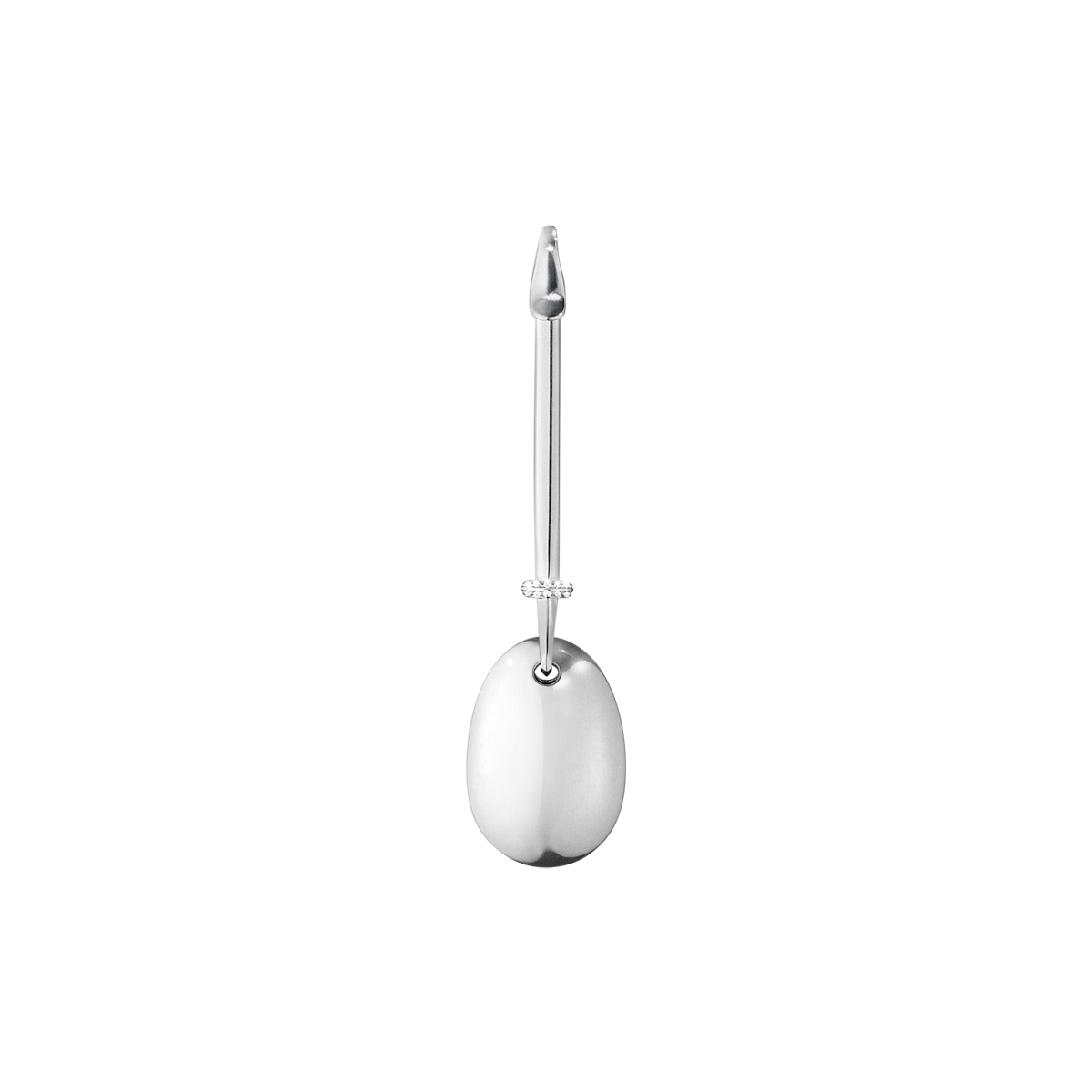 Georg Jensen DEW DROP Sterling Silver & Diamond Pendant Necklace 3536398