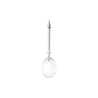 Georg Jensen DEW DROP Sterling Silver Rock Crystal & Diamond Pendant Necklace 3536395