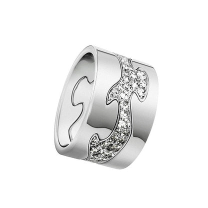 Georg Jensen FUSION 18ct White Gold & Diamond Centre Ring 3569280