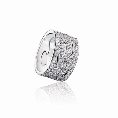 Georg Jensen FUSION 18ct White Gold & Diamond Centre Ring 3569280