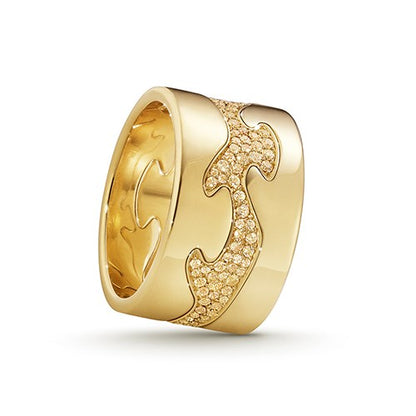 Georg Jensen FUSION 18ct Gold & Yellow Sapphire Centre Ring 3572500