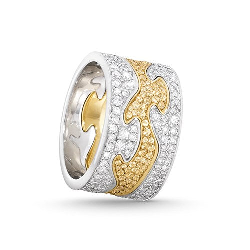 Georg Jensen FUSION 18ct Gold & Yellow Sapphire Centre Ring 3572500