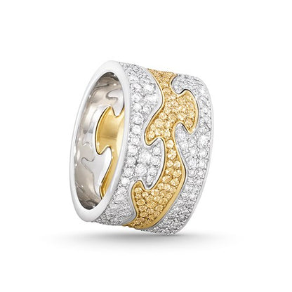 Georg Jensen FUSION 18ct Gold & Yellow Sapphire Centre Ring 3572500