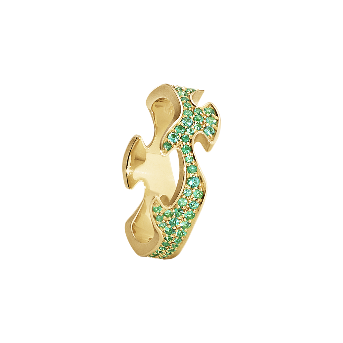 Georg Jensen FUSION 18ct Gold & Emerald Centre Ring 3573760