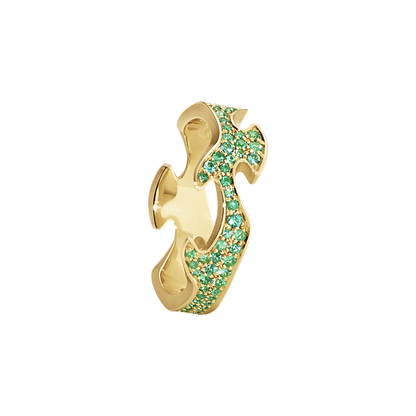 Georg Jensen FUSION 18ct Gold & Emerald Centre Ring 3573760